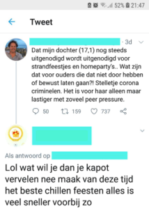 Tweet_Van coronaparty tot IC: hoe bereik je de jongeren?